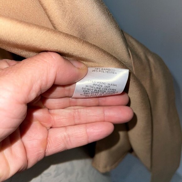 Viktoria And Woods Womens Top US Size 0 Tan Sinclair Wrap Belt Long Sleeve - Picture 3 of 7